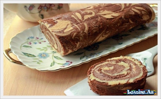 Banan kremli mərmər ruleti resepti - LoaDinG.Az