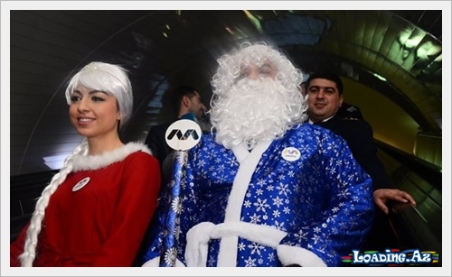 Bakı metrosu sərnişinlərə Yeni il sürprizi hazırlayır - FOTO - LoaDinG.Az