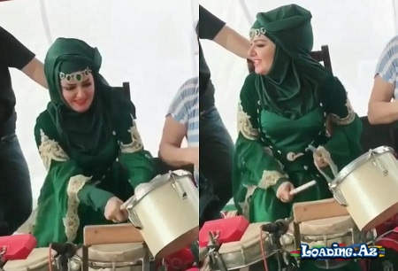 Xuraman qoşa nağara ifa edərkən – Video