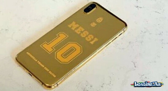 Messi telefonuna qızıl örtük çəkdirdi: Üstünə həyat yoldaşının adını yazdırdı – Foto