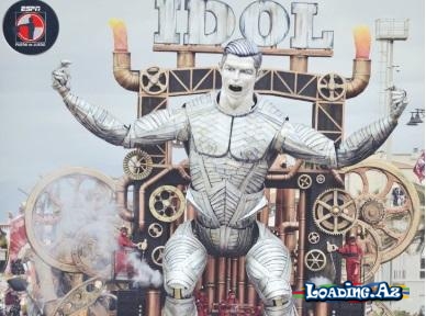 Karnavalda Ronaldonun heykəli nümayiş olundu - Şəkil - LoaDinG.Az