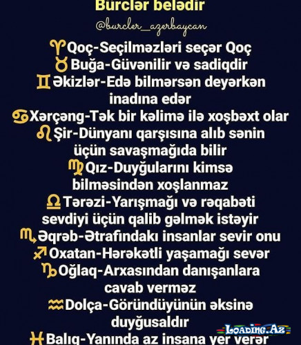 Bürclər belədir - LoaDinG.Az