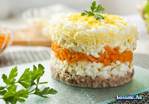 Mimoza salatı resepti