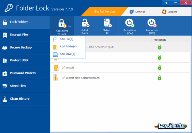 Folder Lock - LoaDinG.Az