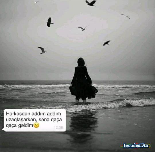 Hərkəsdən addım addım uzaqlaşarkən, sənə qaça qaça gəldim🙁