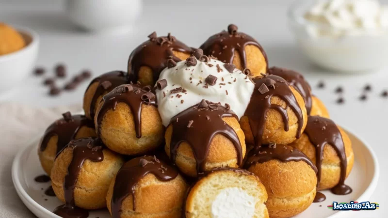 3 inqredientli yalançı profiterol - LoaDinG.Az