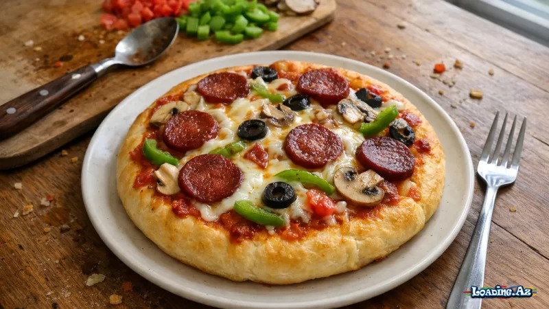Tavada ağzı bağlı, yumşaq pizza resepti - LoaDinG.Az