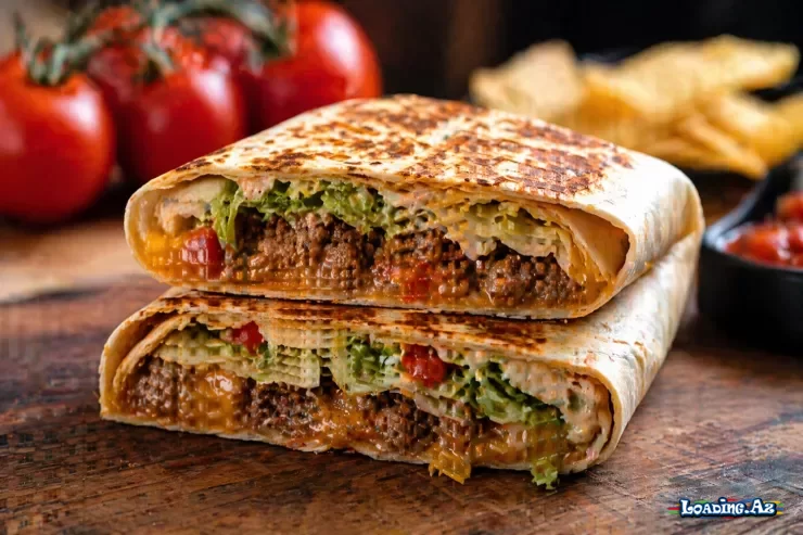 Lavaşda “Crunchwrap” - ev üsulu fast-food RESEPTİ - LoaDinG.Az